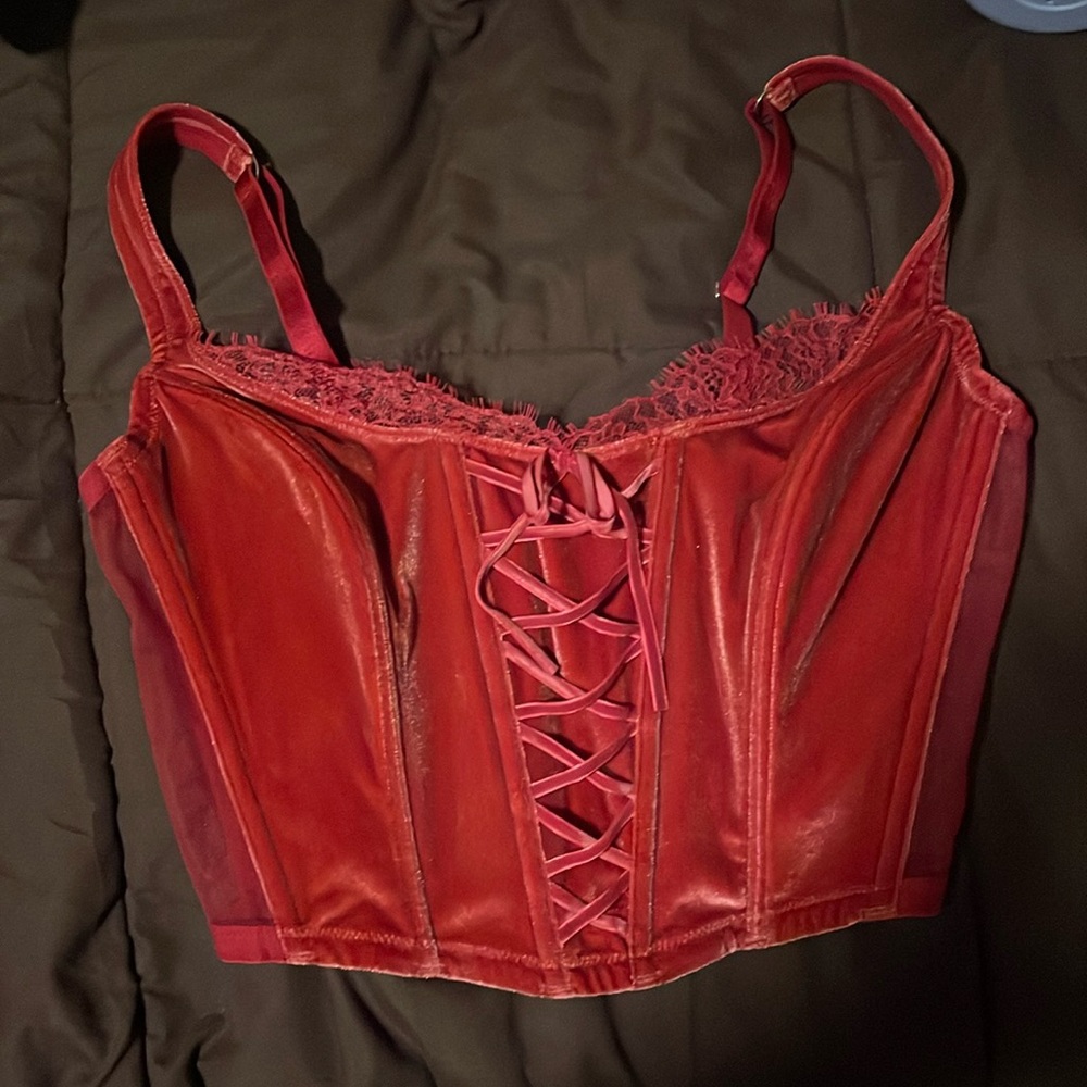 Pink Victoria Secret Velvet Corset